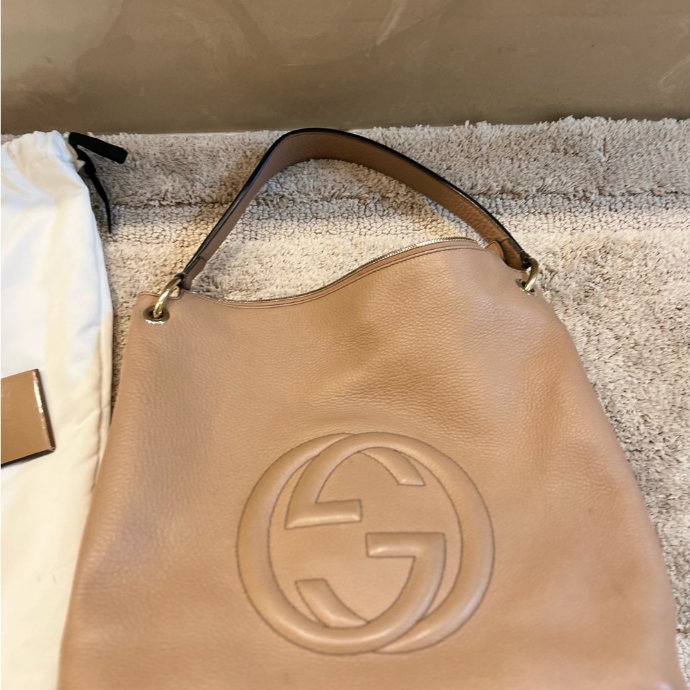 Gucci Tan Leather Shoulder Bag